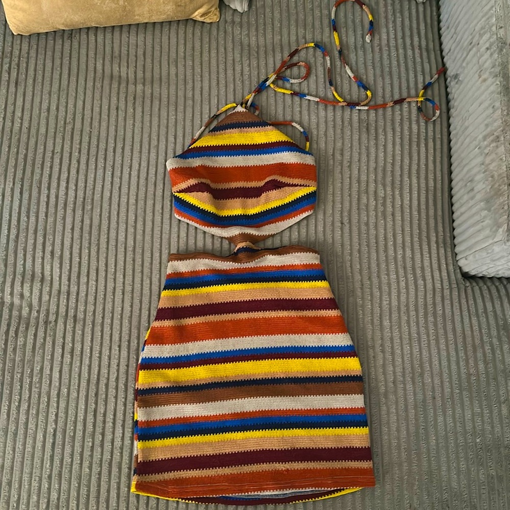 Stripped colorful dress